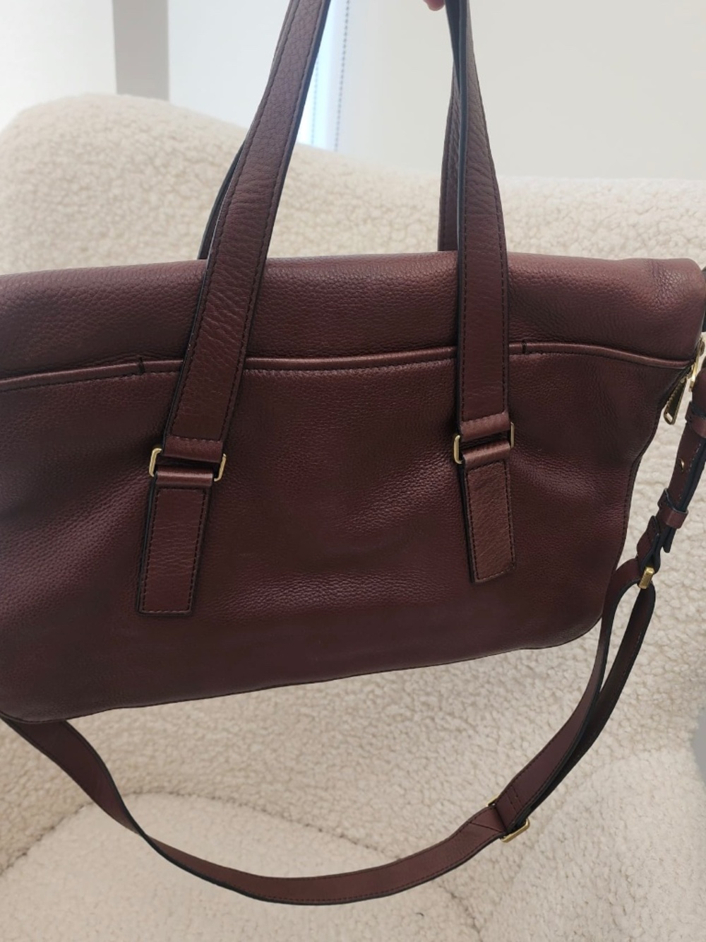 Fossil Expandable Leather Manuscript Messenger bag - Picture 6 of 11